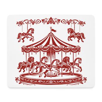  Freizeitpark Jahrmarkt Rummelplatz Karussell - Mousepad (Querformat) - Weiß - Vorne