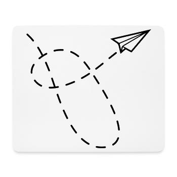 Papierflieger - Mousepad (Querformat) - Weiß - Vorne