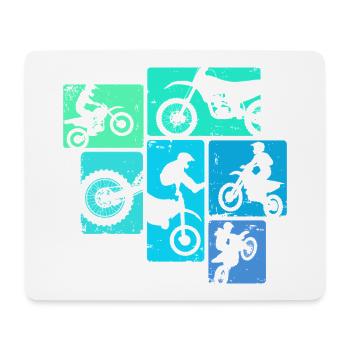 Dirt Bike Motocross Enduro Motorrad Kinder - Mousepad (Querformat) - Weiß - Vorne