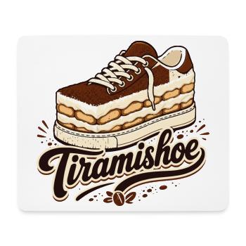 Tiramishoe, Lustiges Coffee & Tiramisu Design - Mousepad (Querformat) - Weiß - Vorne