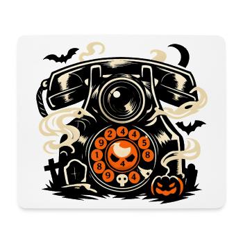 Spuktelefon Halloween Motiv - Mousepad (Querformat) - Weiß - Vorne