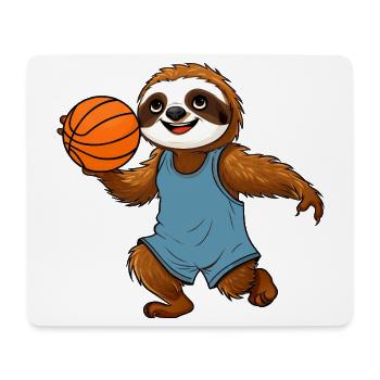 Faultiere Basketball - Mousepad (Querformat) - Weiß - Vorne