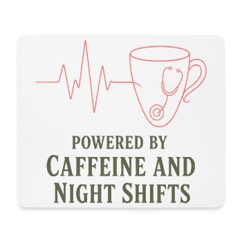 Kaffeeherz Stethoskop Motiv - Mousepad (Querformat) - Weiß - Vorne