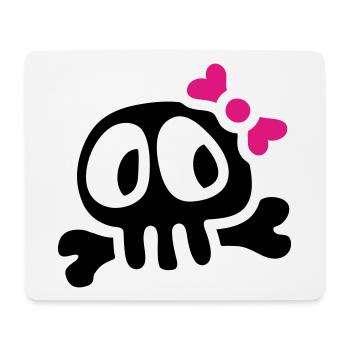 lady skull - Mouse Pad (horizontal) - white - Front