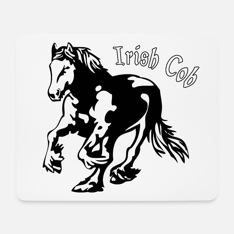 Irish Cob - Irish Tinker - Tapis de souris (format paysage) - blanc
