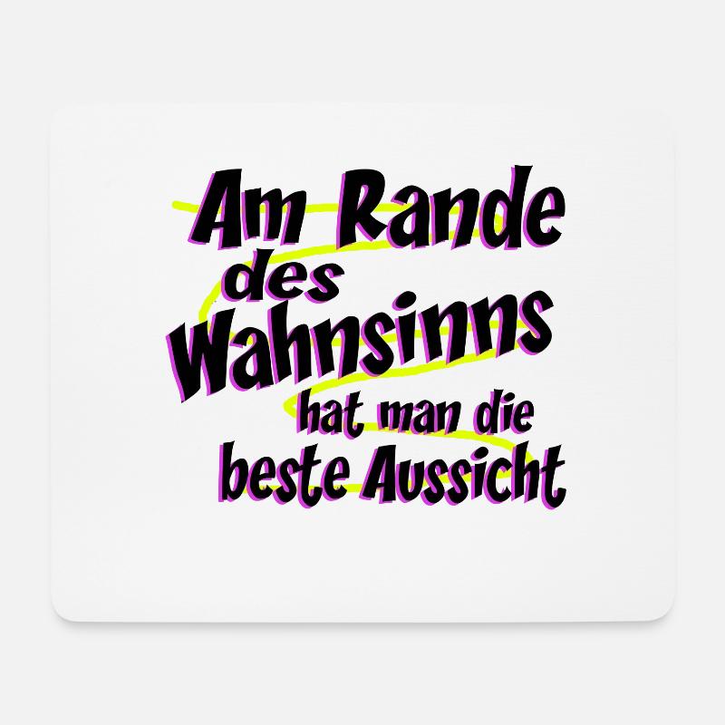am Rande des Wahnsinns - Mousepad (Querformat) - Weiß