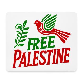 Free palestine - Mousepad (Querformat) - Weiß - Vorne