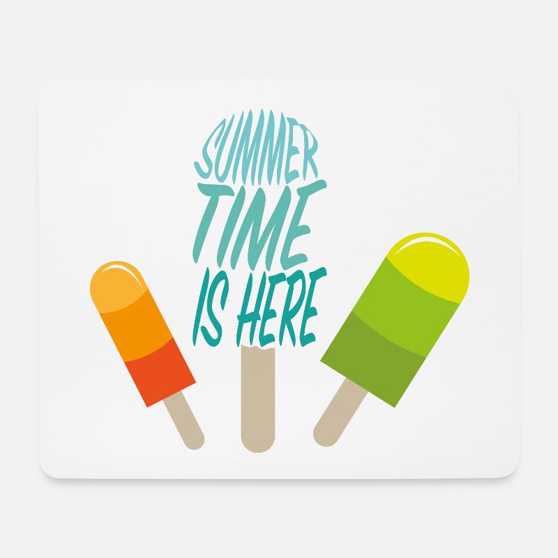 Summertime Eis - Mousepad (Querformat) - Weiß
