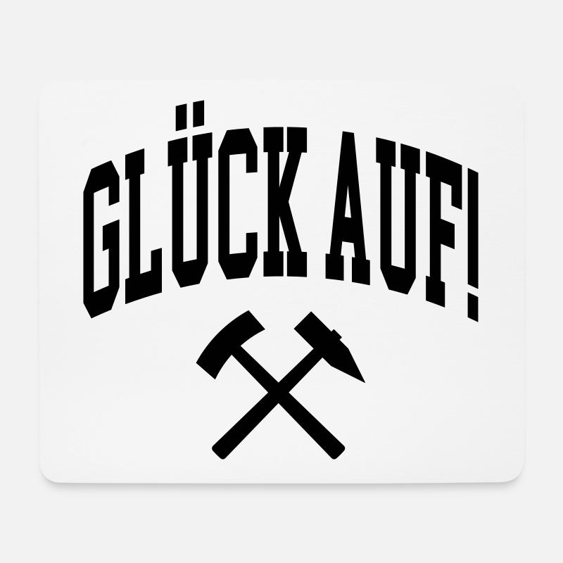 Glück Auf! - Mousepad (Querformat) - Weiß