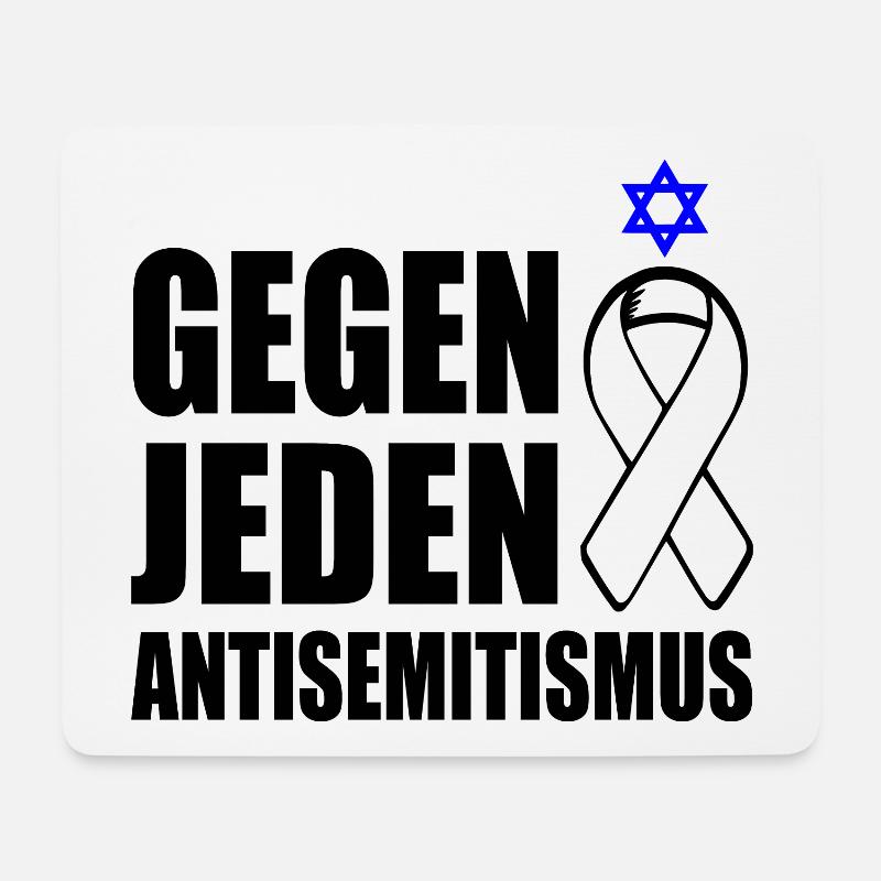Gegen jeden antisemitismus - Mousepad (Querformat) - Weiß