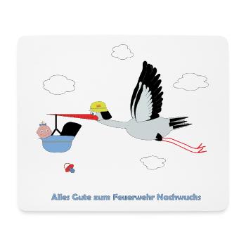 Alle Gute zum Feuerwehrnachwuchs - Buben - Mousepad (Querformat) - Weiß - Vorne