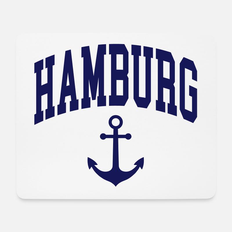 Hamburg - Mousepad (Querformat) - Weiß