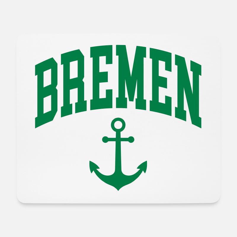 Bremen Anker - Mousepad (Querformat) - Weiß