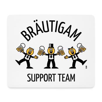 Bräutigam Support Team (JGA, Karikatur, Tanz, B) - Mousepad (Querformat) - Weiß - Vorne