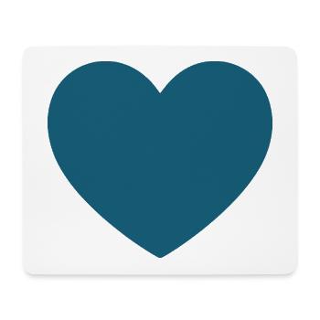 blue heart gift valentine's day - Mouse Pad (horizontal) - white - Front