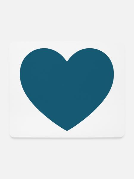 blaues Herz Geschenk Valentinstag - Mousepad (Querformat) - Weiß