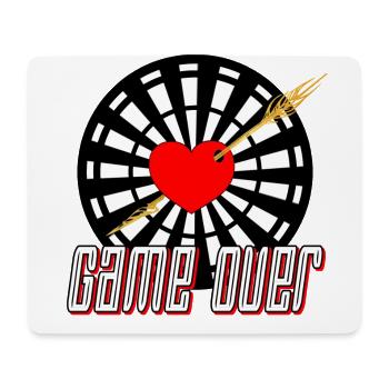 Fléchettes avec flèche dans le cœur Game over - Tapis de souris (format paysage) - blanc - Devant