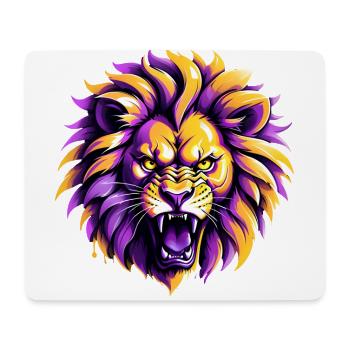 Lion jaune et violet Los Angeles - Tapis de souris (format paysage) - blanc - Devant