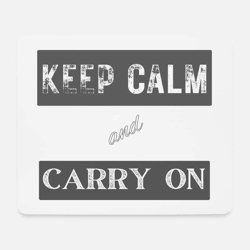 Keep Calm and Carry On - Mouse Pad (horizontal) - white