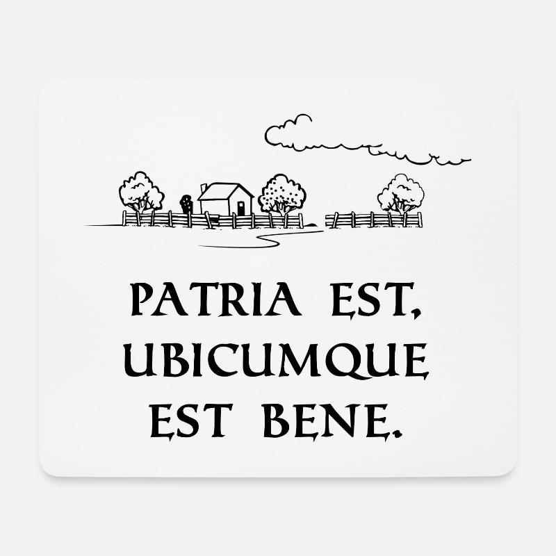 heimat ist wo man sich wohl fühlt schwarz - Mousepad (Querformat) - Weiß