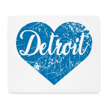 Detroit Herz - Mousepad (Querformat) - Weiß - Vorne