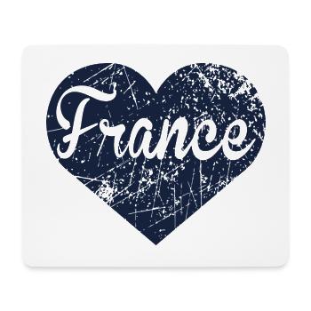 France Cœur - Tapis de souris (format paysage) - blanc - Devant
