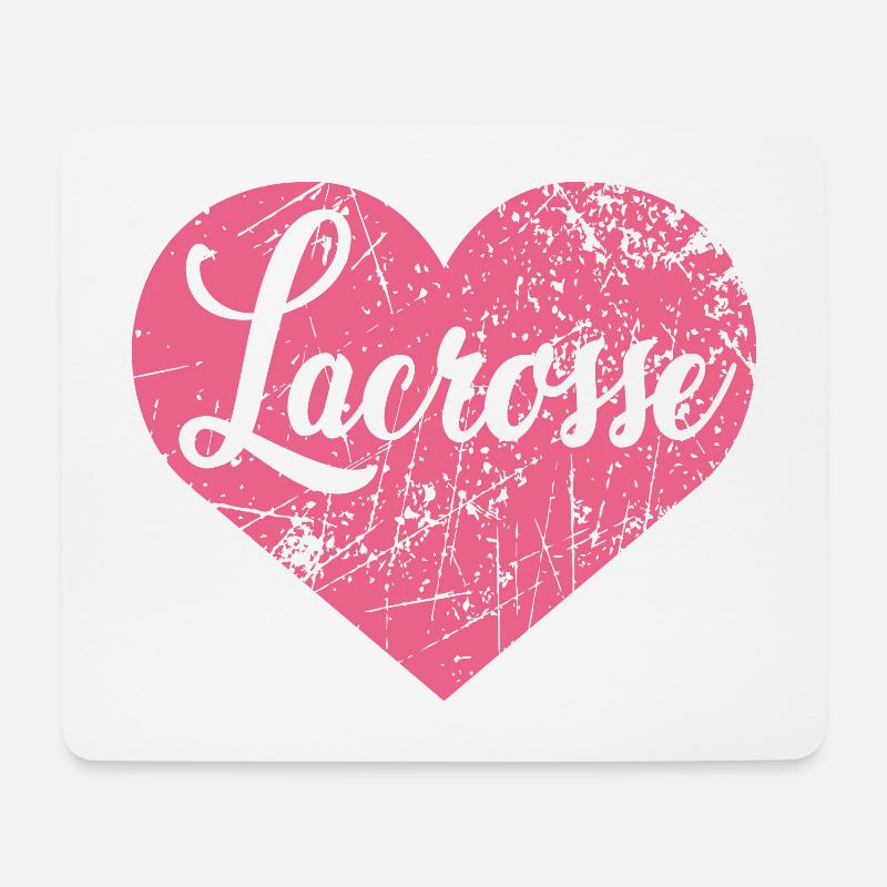 Lacrosse - Mousepad (Querformat) - Weiß