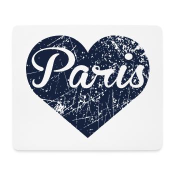 Paris Herz - Mousepad (Querformat) - Weiß - Vorne