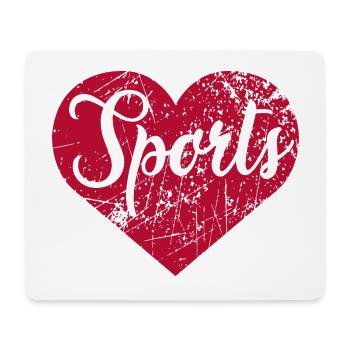 Sports Heart - Mouse Pad (horizontal) - white - Front