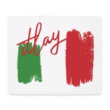 Drapeau italien - Tapis de souris (format paysage) - blanc - Devant