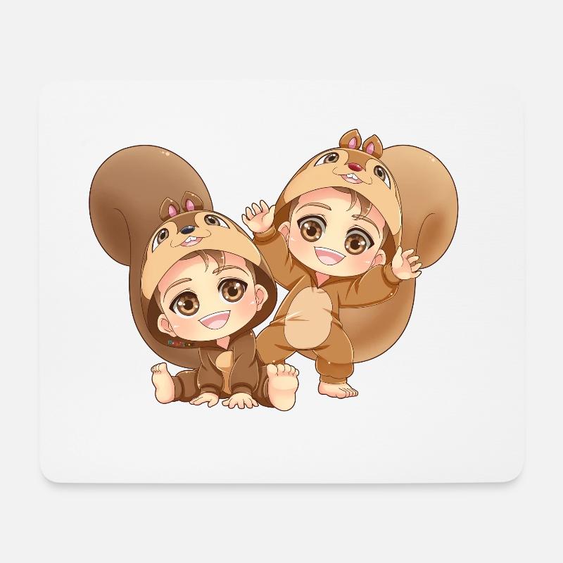 MOSBIES Zwillinge Horoskop Sternzeichen Geschenk - Mousepad (Querformat) - Weiß