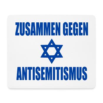 zusammen gegen antisemitismus - Mousepad (Querformat) - Weiß - Vorne