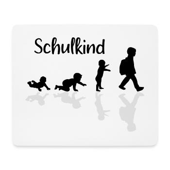 Schulkind Evolution Erstklässler Schule - Mousepad (Querformat) - Weiß - Vorne