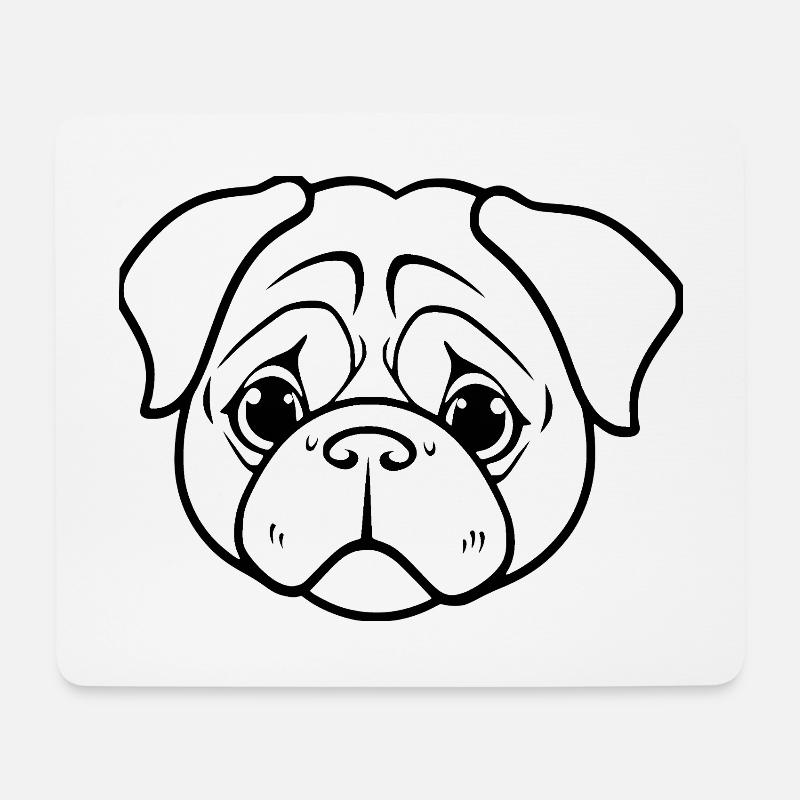 Pug Dogs T-shirt - Mouse Pad (horizontal) - white