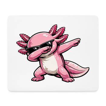 Axlotl en dabing - Tapis de souris (format paysage) - blanc - Devant