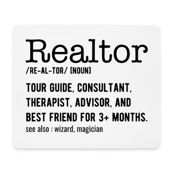 Funny Real Estate Agent - Realtor Definition - Mouse Pad (horizontal) - white - Front