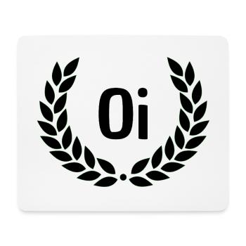 Green Laurel Wreath Outline - Mouse Pad (horizontal) - white - Front