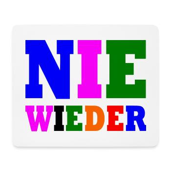 Nie wieder - Mousepad (Querformat) - Weiß - Vorne