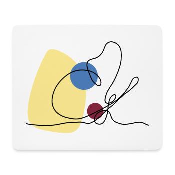 Lineart dovetail with colour background - Mouse Pad (horizontal) - white - Front