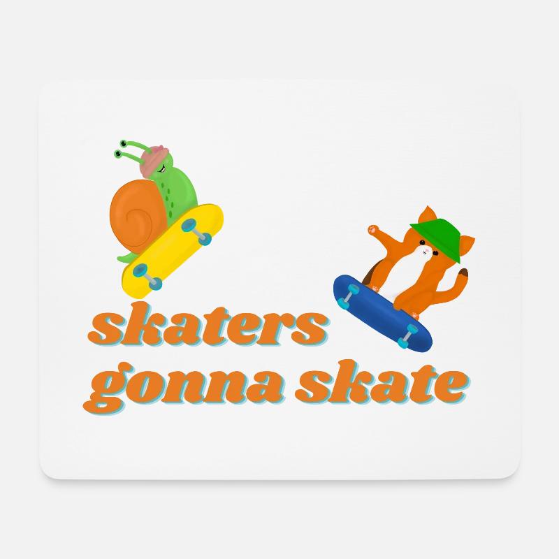 skaters gonna skate - Mousepad (Querformat) - Weiß