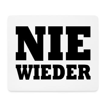 Nie wieder - Mousepad (Querformat) - Weiß - Vorne