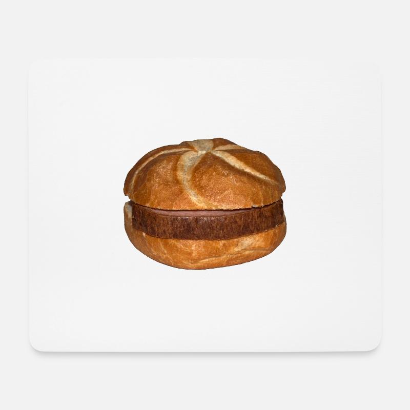 Leberkäse mask Leberkas Leberkäsesemmel - Mouse Pad (horizontal) - white