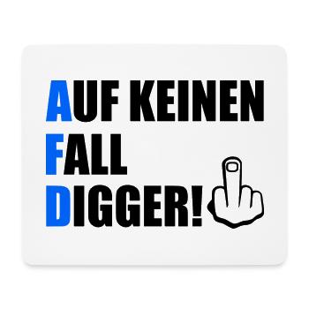 auf keinen fall digga - Mousepad (Querformat) - Weiß - Vorne