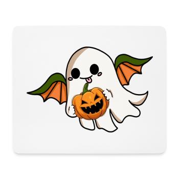 Halloween Geist Fledermausflügeln Kürbislaterne - Mousepad (Querformat) - Weiß - Vorne