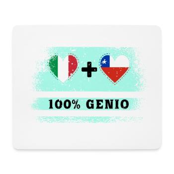Italy and Chile 100% genius flag - Mouse Pad (horizontal) - white - Front