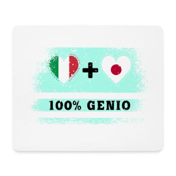 Italien und Japan 100% geniale Flagge - Mousepad (Querformat) - Weiß - Vorne