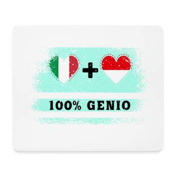 Italien und Indonesien 100% Flaggeningenieure - Mousepad (Querformat) - Weiß - Vorne