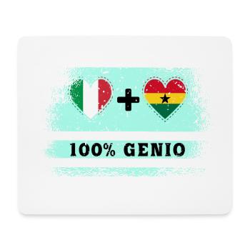 Italien und Ghana 100% Ingenieur-Flagge - Mousepad (Querformat) - Weiß - Vorne