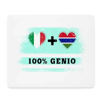 Italie et Gambie 100% drapeau de génie - Tapis de souris (format paysage) - blanc - Devant