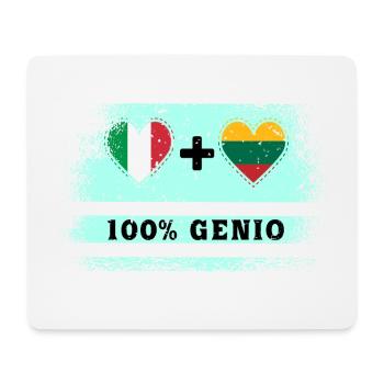 Italy and Lithuania 100% genius flag - Mouse Pad (horizontal) - white - Front